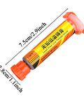 Tube of Lead Free Solder Flux Paste For PCB Repair And Electronics High Performance Soldering Flux Compound showing dimensions