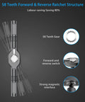 All In One 24 In 1 Magnetic Ratchet Screwdriver Set with 58 teeth gear, forward and reverse switch, and magnetic interface