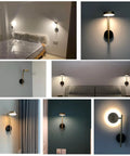 Two In One Plug In Or Hardwired Industrial Gold Brass Wall Sconces in bedroom and living area with adjustable metal arm.
