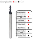 2.5mm Square Nose End Mill Pack Of 2 Solid Carbide CNC Router Bits With AlTiN Coating 4 Flute Spiral Milling Cutter 4mm Shank 50mm Length HRC45 Hardness 35 Degree Helix Pro Grade Cutting For Wood Plastic Aluminum