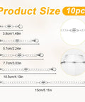 Magnetic Necklace Extenders Set With Ten Pieces In Five Sizes Two Each No Fuss Double Clasp Adjustable Lobster Clasp Extensions