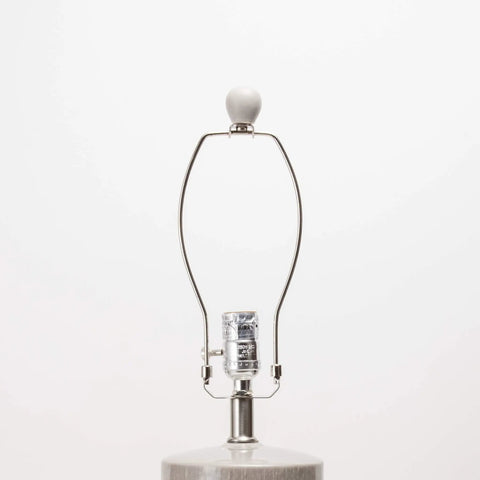 Close-up of bulb socket on 28 Inch Ceramic Table Lamp With On Off Switch, Drum Shade, Modern Accent Light For Living Room Or Bedroom.