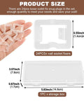 24 Pack Wall Outlet Fix Plugs Transparent Socket Fixers For Loose Outlets Easy Install with clear storage box and plugs dimensions