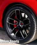 4Pcs Wheel Center Caps 63mm 2.5in With Valve Caps Black Red Pattern Replacement For Challenger Charger Durango And More Dope Look To Elevate Your Ride Everyday on a car wheel