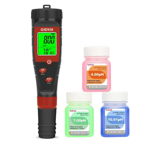 4 In 1 Digital pH Tester For Water And Hydroponics With TDS EC PPM Meter Conductivity And Temperature Readout Perfect For Drinking Water DWC Systems And Indoor Plants with calibration solutions