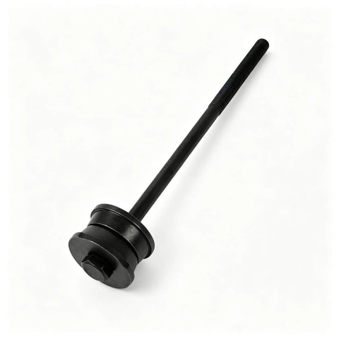 Professional Grade Steering Head Bearing Cup Race Installer Tool With Knuckle Saving Straight Shot Precision Press Fit For Harley Davidson Dyna Softail And Sportster Motorcycle Tech Essentials, compact steel design.