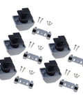 Premium Erosion Resistant Alloy Push Button Latches For Campers Trailers Yachts And Boats Marine Grade One Touch Locking Mechanism With Rustproof Performance And Easy Install - 5 latch set with screws