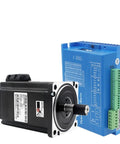 One Pack 34 8.5 Nm Two Phase 86 Closed Loop Stepper Motor With Beefy Torque For Precise CNC Machines, 3D Printers, Robotics, And High Accuracy Motion Control Applications, with blue driver