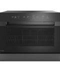 Compact Countertop Dishwasher With Smart Wifi Connectivity Six Wash Cycles Energy Star Portable for narrow spaces, sleek black design.