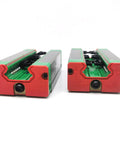 Interchangeable Linear Guide Rail System For CNC Machines And 3D Printers QEH15CA Dope Smooth Motion High Precision Carriage And Rail Easy Block Exchange Reliable Ball Bearing Guideway For Precision Automation, red and green dual carriage blocks