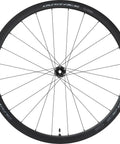 Dura-Ace Wh-R9270 C36 Carbon Road Wheelset 700c Tubeless Ready With 36mm Aero Depth, front view showing rim and hub details.