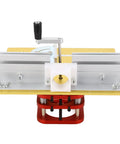 Heavy Duty Router Lift Base Kit With Tough Metal Insert Plate Fitting 64 To 66 Millimeter Motors Delivering Smooth 51 Millimeter Height Adjustment for precise woodworking.