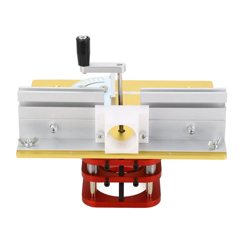 Heavy Duty Router Lift Base Kit With Tough Metal Insert Plate Fitting 64 To 66 Millimeter Motors Delivering Smooth 51 Millimeter Height Adjustment for precise woodworking.