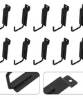 15 Piece Slatwall Hooks Set Heavy Duty Iron Display Hangers For Supermarkets And Retail Stores shown in black finish