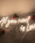 Go To Customizable Neon Sign Led Light For Weddings And Parties, Personalize Your Love Vibe, Ideal Bedroom Decor, wall-mounted with roses