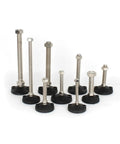 Top Shelf Adjustable Leveling Feet Featuring Threaded M8 Swivel Base And Hella Sturdy Rust Proof Nylon Steel Build For Dead Solid Lathe Frames And Heavy Duty Furniture Glide Pads, various sizes.