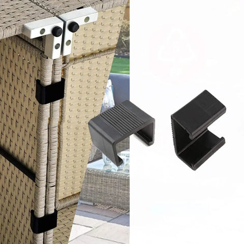 Easy Install No Fuss Outdoor Sofa Clips And Alignment Clamps For Sectional Rattan Furniture, 4.25cm Wicker Patio Connectors