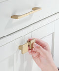 Classic 10 Pack Cabinet Pull Handles for Kitchen and Bedroom Cabinets in Champagne Bronze Finish, 5 Inch Center To Center Screw Spacing.
