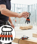Half Inch Socket Holder Keychain 5 Pack With Heavy Duty Quick Release Clip And Locking Mechanism for easy on-belt access