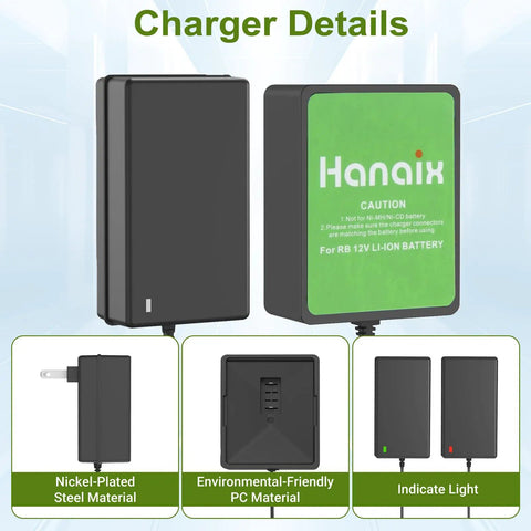 12V Lithium Charger For Ryobi Cordless Batteries CB120L CB121L BPL1220 L1212R CD100 130503001 130503005 with charger details view