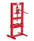 6 Ton Hydraulic Press With Adjustable Table Height And Plate Set For Bending Straightening Bearing Installation In Red