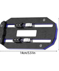 Beefy Pro Grade PCB Board Holder And Clamp For Soldering Dual Rail Push Clamp System Delivering Even Pressure 14cm x 7cm Angle View