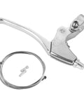 Aluminum Mountain Bike Brake Lever For MTB Universal Fit On 2.2 Cm Handlebars Silver, AL6061 Alloy with cable and screws