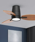 30 Inch Ceiling Fan With Lights And Remote Control, Quiet DC Motor, Three Color Temperature LED Light, Reversible Blades