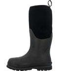 Site Crew Approved Professional Heavy Duty Mens Steel Toe Work Boots Featuring Triple Rubber Toe Caps And Nonslip Rubber Outsoles For The Daily Grind side view with black and gray design.
