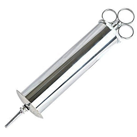 Brass Ear Wax Removal Syringe With Chrome Finish 4 Oz Built Tough Easy Home Irrigation Tool For Household Use EMTs Firefighters Police Medical Students Schools And Hobbyists Everywhere, chrome brass syringe with tip