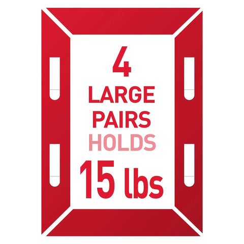Package front of Damage-Free Picture Hanging Strips for Smooth Surfaces, 4 large pairs, holds 15 lbs.