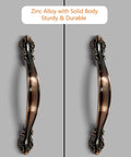 10 Pack Cabinet Drawer Pulls With Two And A Half Inch Hole Centers Solid Copper Red Handles for furniture, zinc alloy close-up