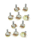20 Pieces WH148 Potentiometer Set 10K Ohm B10K Linear Taper 15mm Shaft 3 Pins Single Joint Variable Resistors displayed