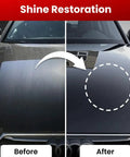 Car hood before and after using Nano Car Scratch Remover Spray Kit 3 Pieces Quick Shine And Long Lasting Protective Coating