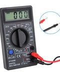 Portable Digital Multimeter with LCD Display for DIYers and Pros, Measures AC DC Voltage, Current, Resistance, Continuity, and Diode Test