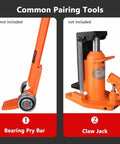 Bearing Pry Bar and Claw Jack tools displayed separately, both effective for heavy lifting and machinery moving.