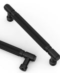 10 Pack 5 Inch Matte Black Knurled Cabinet Pulls For Kitchen Cabinets Cupboards And Drawers 128mm Length Durable Hardware
