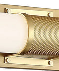 Caper 24 Inch LED Vanity Light In Brushed Brass With Frosted Lens Dimmable Hardwired Fixture Sleek Modern Look 3000K Integrated LED 13W 120V