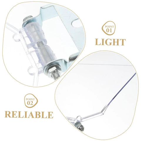 One Pair Bench Dust Guard Plates With Transparent Eye Shield Kit showing lightweight hinges and reliable structure
