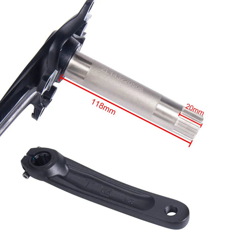 Hollow Integrated 170mm MTB Crankset With 104BCD, Chrome Moly Steel Spindle, removable chainring, 7075 T6 aluminum