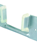 Sliding Pocket Door Bottom Guide 1-3/8 Inch by 1-1/4 Inch Steel With Plastic Guides Heavy Duty Silver Finish Single Pack
