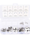 Heavy Duty Stainless Steel Snap Ring Set Kit 120 Pieces With 10 Sizes M1.5 To M10 in open storage box