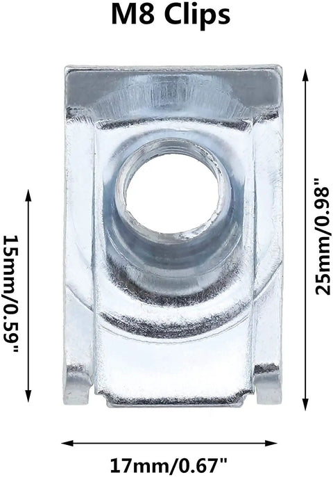 Eighty Piece Thread Clip Nut Set M4 M5 M6 M8 U Shaped Fasteners For Automobile And Motorcycle Interior Trim Rugged Stainless Steel Hardware Hella Corrosion Resistant Snap On Clips Built Tough For Street Ready Projects And Reliable Ride Upgrades
