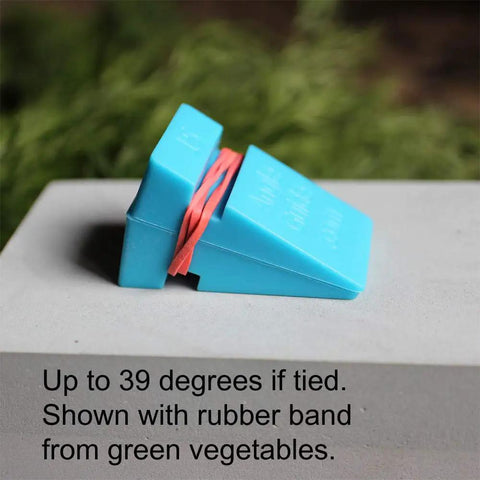 Pro Grade Knife Sharpening AGM Angle Wedges Set, Adjustable Jig Guides 10 to 20 Degrees Blue Plastic, Durable One And A Half Inch Length, Two Guides Allow Up to 39 Degrees for Precise Edge Alignment