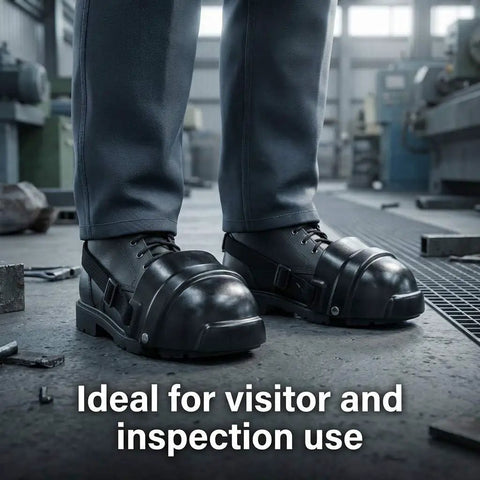 Metatarsal Foot Guard With Lightweight Plastic Toe Protector For Site Visits And Workshops, Adjustable Straps Fit Most Shoes
