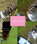 Demonstration of Solar Fire Spark Starter For Camping And Survival Windproof Lighter igniting twigs and tinder outdoors