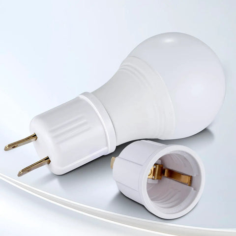 Outlet To Socket Adapter For Plug In Light Socket Convert Outlet To Light Bulb Socket Polarized 2 Prong To E26 E27 Screw Base
