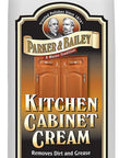 Kitchen Cabinet Creme Cleaner And Grease Remover For Wood Surfaces, No Fuss 16 Oz bottle with text and logo on label