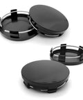 4 Pack Car Wheel Center Caps 2 In By 1.9 In By 0.6 In Snap In Hub Covers Black Weather Resistant And Durable For All Weather Driving
