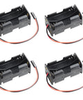 4 Cell 6V AA Battery Holder Case Cover Storage Box With 2P FUT J Plug Connector For Flysky Receiver RC 9G Micro Servo Tester Pack Of 4 Great For RC Projects And Stable Power Supply On The Go